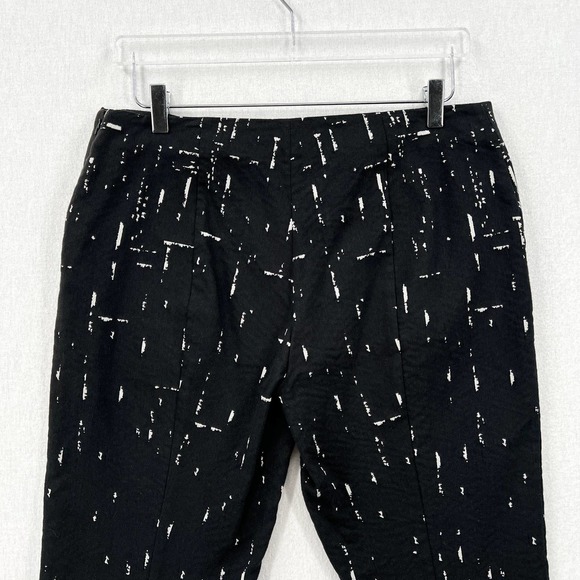 NARCISO RODRIGUEZ Pants Womens 46 Black Pattern Slim fit Tapered Legging Ankle - Picture 6 of 16